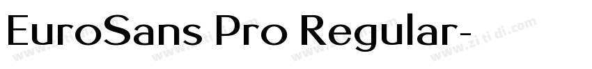 EuroSans Pro Regular字体转换